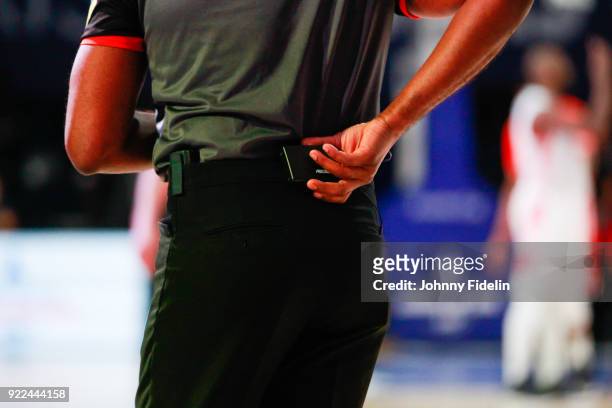 Illustration Referee Time during the Final Leaders Cup match between Le Mans and Monaco at Disneyland Resort Paris on February 18, 2018 in Paris,...