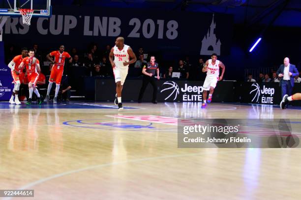 Illustration new name of the french basket league Jeep Elite during the Final Leaders Cup match between Le Mans and Monaco at Disneyland Resort Paris...