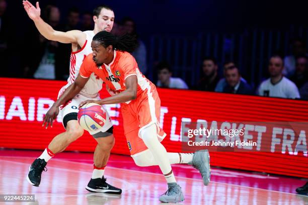 Mykal Riley of Le Mans during the Final Leaders Cup match between Le Mans and Monaco at Disneyland Resort Paris on February 18, 2018 in Paris, France.