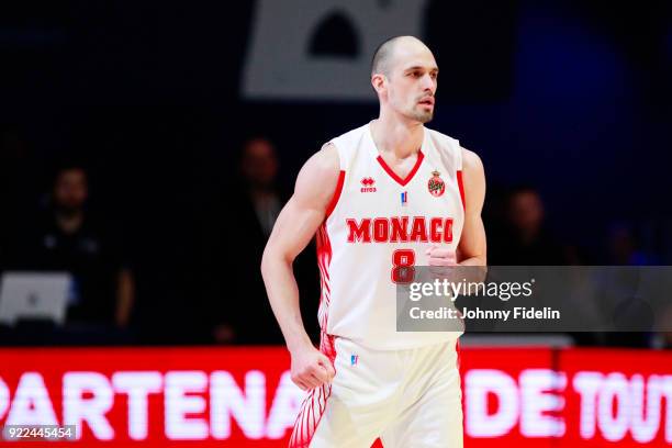 Sergii Gladyr of Monaco during the Final Leaders Cup match between Le Mans and Monaco at Disneyland Resort Paris on February 18, 2018 in Paris,...