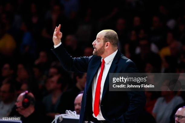 Zvezdan Mitrovic head coach of Monaco during the Final Leaders Cup match between Le Mans and Monaco at Disneyland Resort Paris on February 18, 2018...