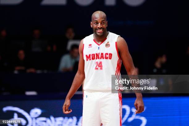 Ali Traore of Monaco during the Final Leaders Cup match between Le Mans and Monaco at Disneyland Resort Paris on February 18, 2018 in Paris, France.