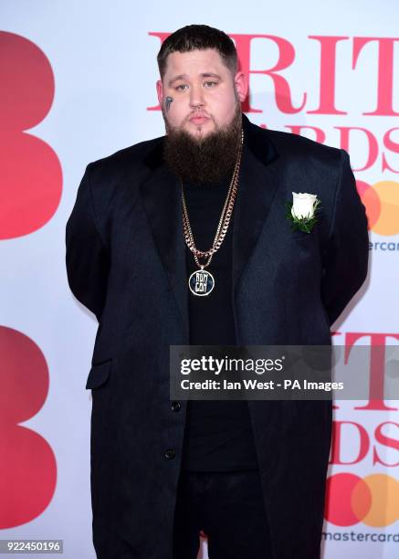 Rag'n'Bone Man attending the Brit Awards at the O2 Arena, London