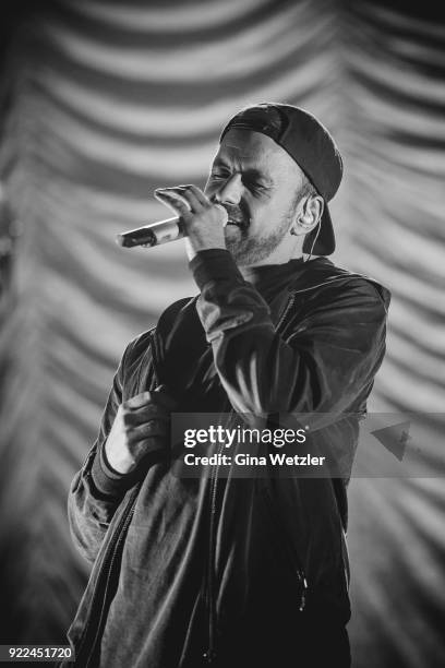 German Singer Joel Brandenstein performs live on stage during a concert at the Huxleys Neue Welt on February 21, 2018 in Berlin, Germany.