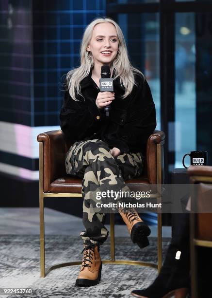 Singer Madilyn Bailey attends Build Series to discuss 'Tetris' at Build Studio on February 21, 2018 in New York City.