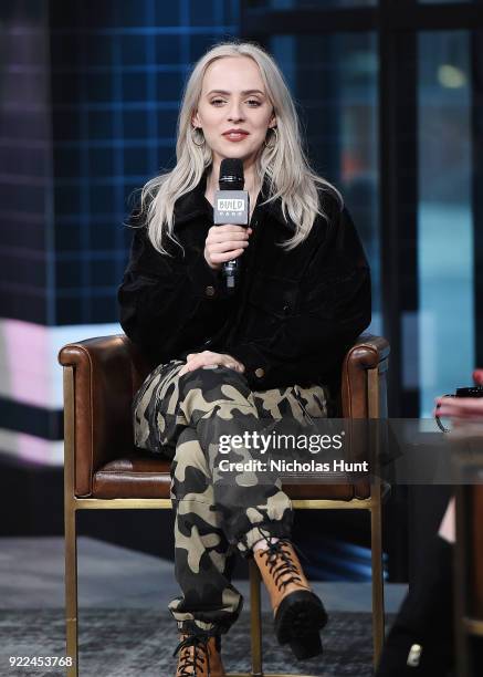 Singer Madilyn Bailey attends Build Series to discuss 'Tetris' at Build Studio on February 21, 2018 in New York City.