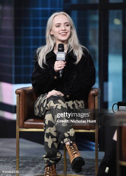 Singer Madilyn Bailey attends Build Series to discuss 'Tetris' at Build Studio on February 21, 2018 in New York City.