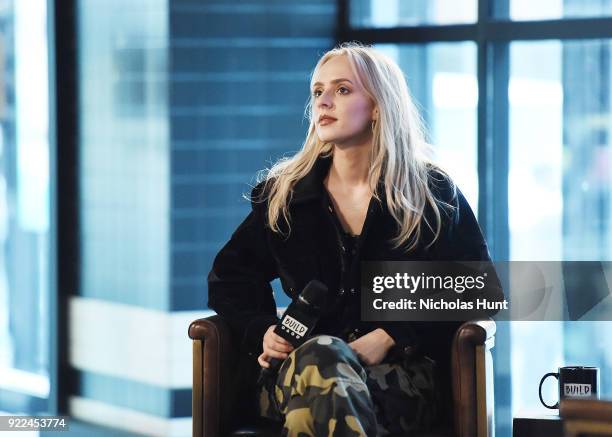 Singer Madilyn Bailey attends Build Series to discuss 'Tetris' at Build Studio on February 21, 2018 in New York City.