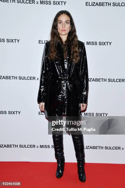 Erica Boldrin attends ELIZABETH SULCER X MISS SIXTY on February 21, 2018 in Milan, Italy.