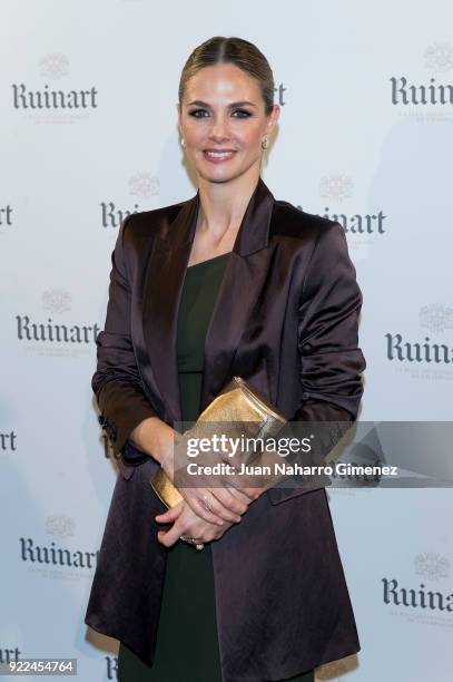 Genoveva Casanova attends the celebration of the new ARCO edition with Ruinart at Marlborough Garelly on February 21, 2018 in Madrid, Spain.