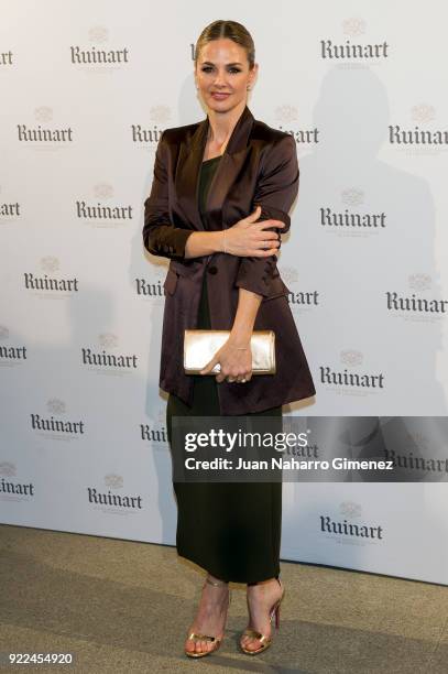 Genoveva Casanova attends the celebration of the new ARCO edition with Ruinart at Marlborough Garelly on February 21, 2018 in Madrid, Spain.