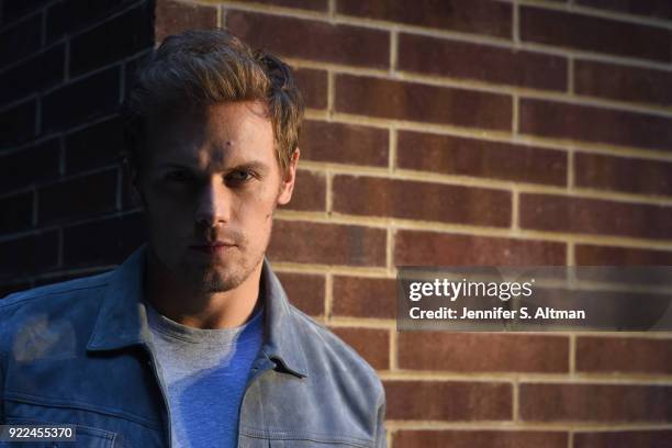 Actor Sam Heughan is photographed for USA Today on September 7, 2017 in New York City.