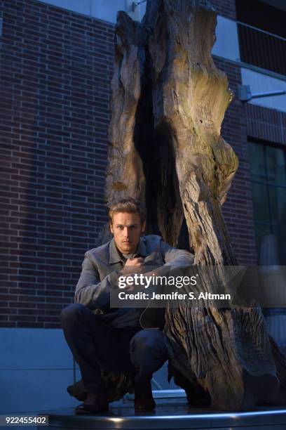 Actor Sam Heughan is photographed for USA Today on September 7, 2017 in New York City.