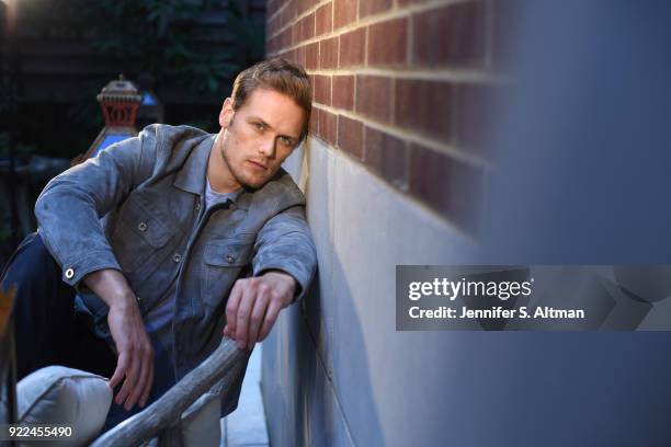 Actor Sam Heughan is photographed for USA Today on September 7, 2017 in New York City.