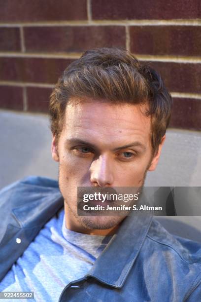 Actor Sam Heughan is photographed for USA Today on September 7, 2017 in New York City.