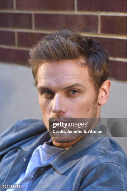 Actor Sam Heughan is photographed for USA Today on September 7, 2017 in New York City.