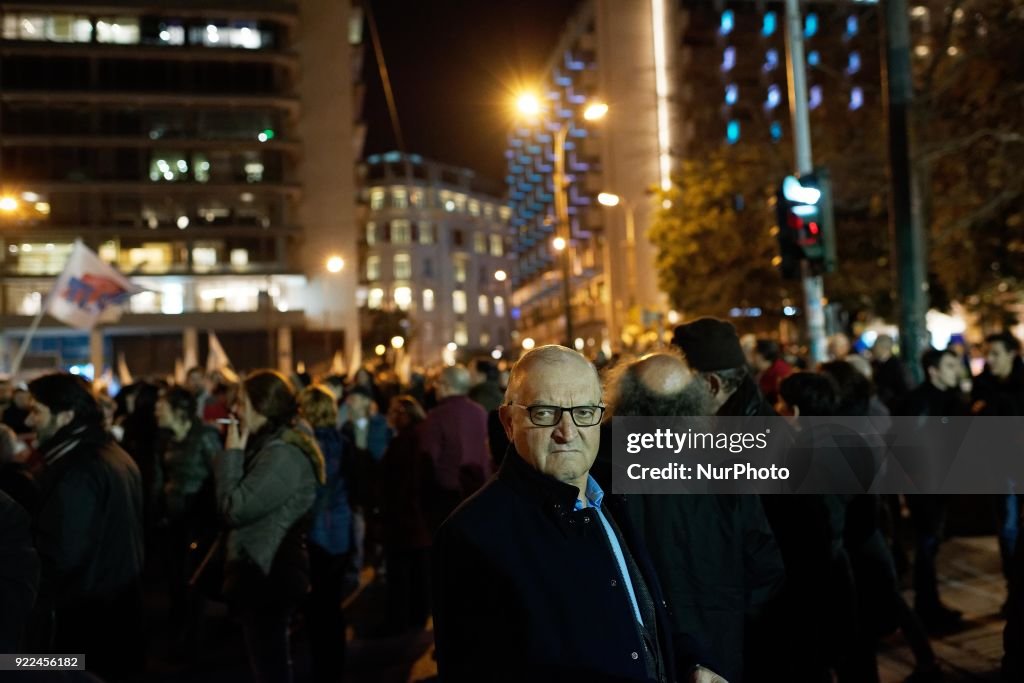 Demonstration against property foreclosure auctions