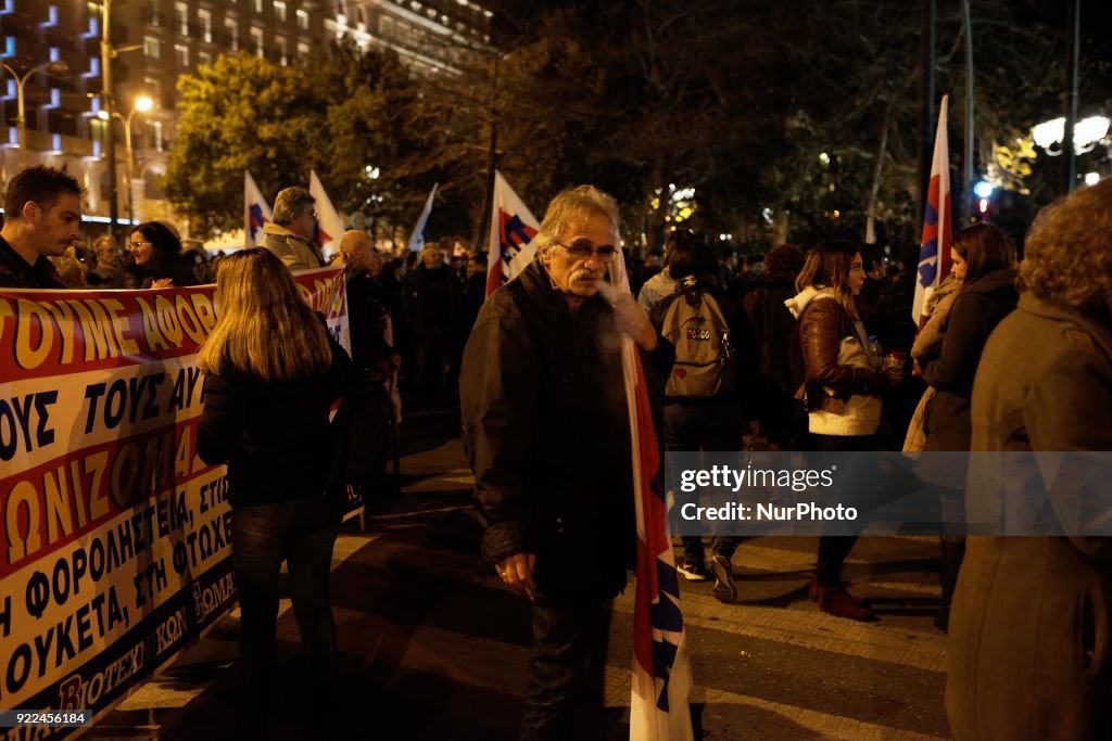 Demonstration against property foreclosure auctions