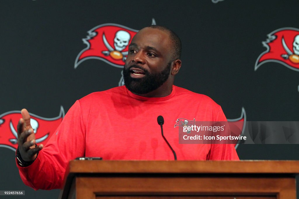 NFL: FEB 21 Buccaneers Brentson Buckner Press Conference