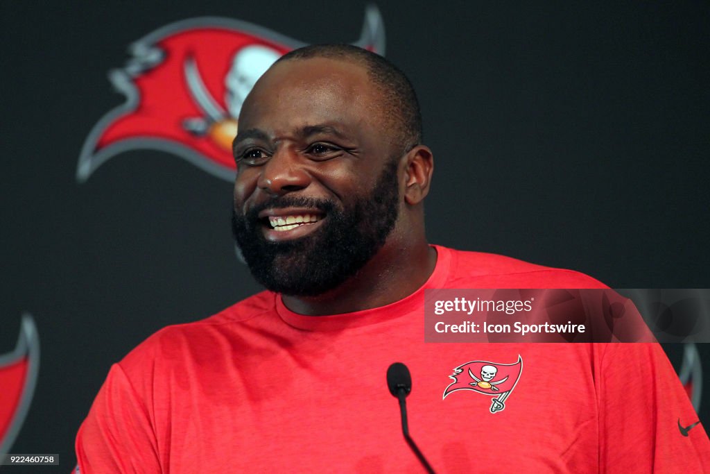 NFL: FEB 21 Buccaneers Brentson Buckner Press Conference