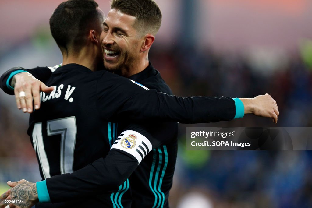 Lucas Vazquez (Real Madrid) and Sergio Ramos(Real Madrid)...