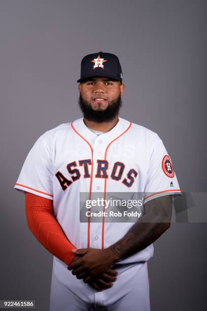 Francis Martes of the Houston Astros poses during Photo Day on Wednesday, February 21, 2018 at the Ballpark of the Palm Beaches in West Palm Beach,...