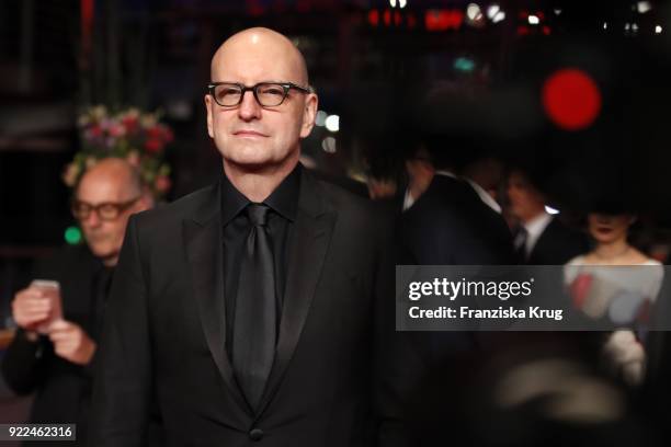 Steven Soderbergh attends the 'Unsane' premiere during the 68th Berlinale International Film Festival Berlin at Berlinale Palast on February 21, 2018...