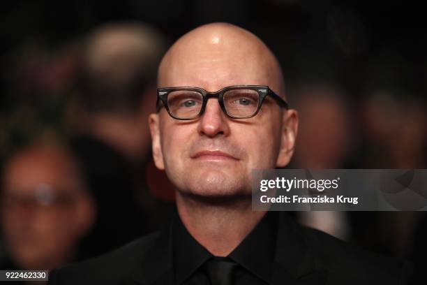 Steven Soderbergh attends the 'Unsane' premiere during the 68th Berlinale International Film Festival Berlin at Berlinale Palast on February 21, 2018...