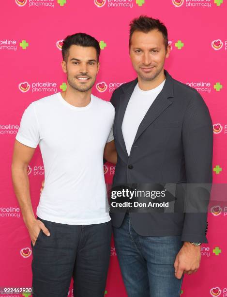 Ryan Channing and Ian Thorpe arrive ahead of Priceline Pharmacy's 'The Beauty Prescription' live event at Royal Randwick Racecourse on February 22,...