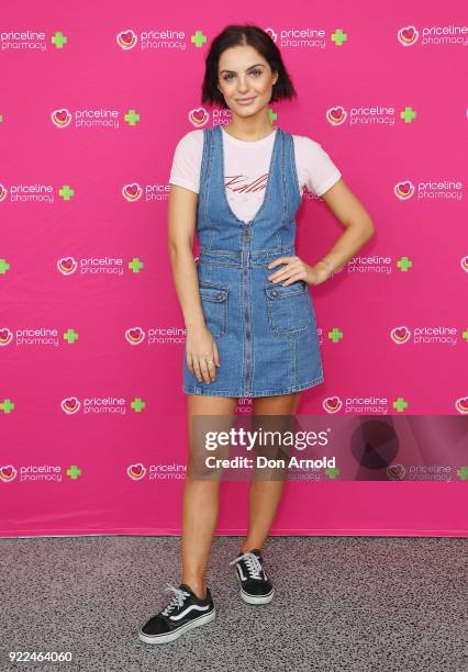 Domenica Colivero arrives ahead of Priceline Pharmacy's 'The Beauty Prescription' live event at Royal Randwick Racecourse on February 22, 2018 in...