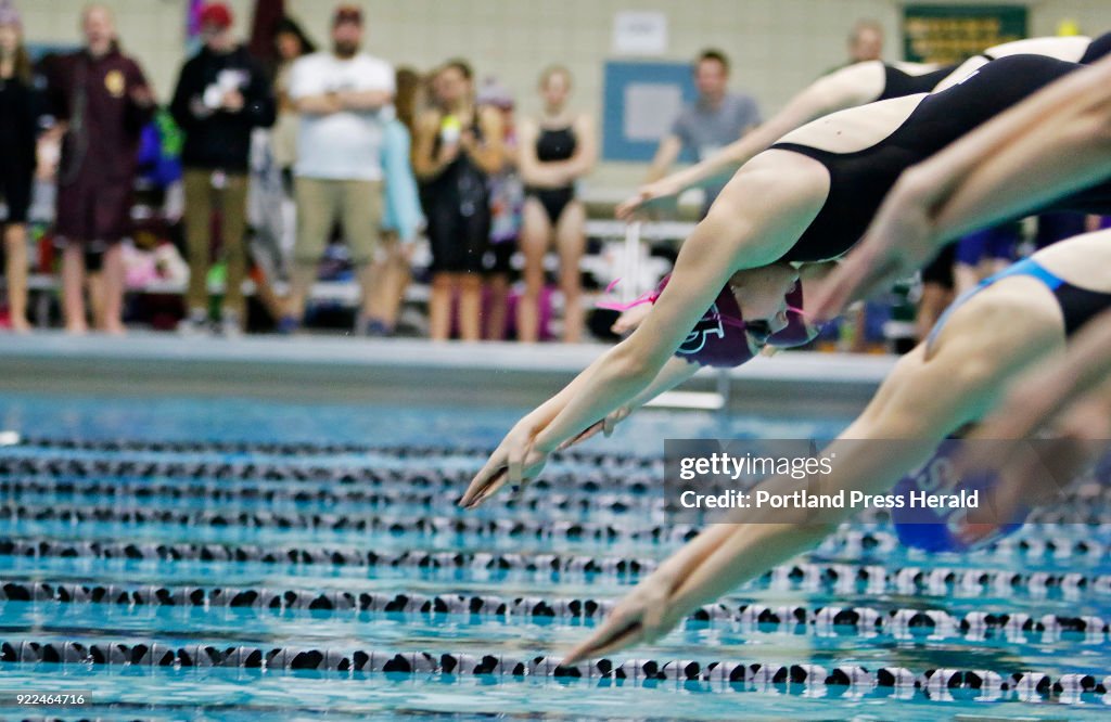 Class B girls swimming championships