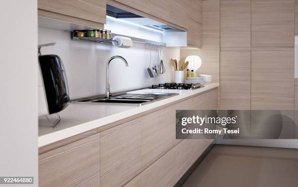 modern kitchen - porto san giorgio stock pictures, royalty-free photos & images