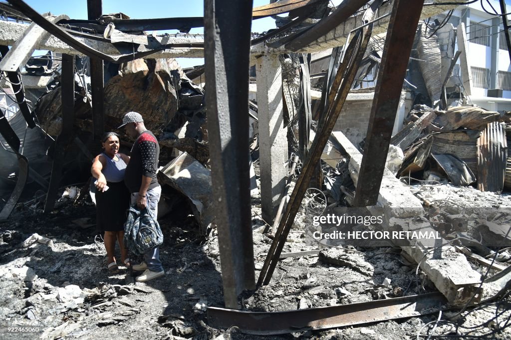 HAITI-MARKET-FIRE