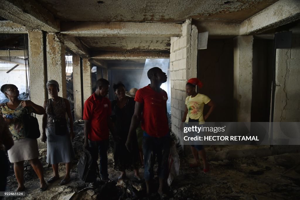 HAITI-MARKET-FIRE