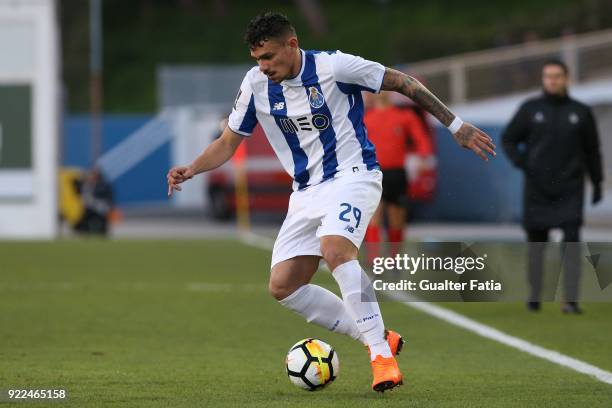 Porto forward Tiquinho Soares from Brazil in action during the Primeira Liga match between GD Estoril Praia and FC Porto at Estadio Antonio Coimbra...