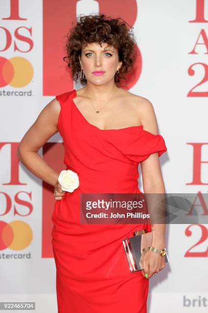 Annie Mac attends The BRIT Awards 2018 held at The O2 Arena on February 21, 2018 in London, England.