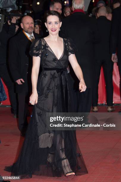 Actress Claire Foy attends the 'Unsane' premiere during the 68th Berlinale International Film Festival Berlin at Berlinale Palast on February 21,...
