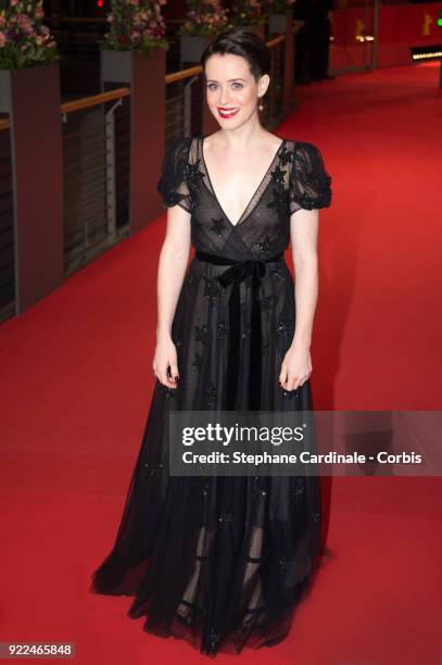 Actress Claire Foy attends the 'Unsane' premiere during the 68th Berlinale International Film Festival Berlin at Berlinale Palast on February 21,...