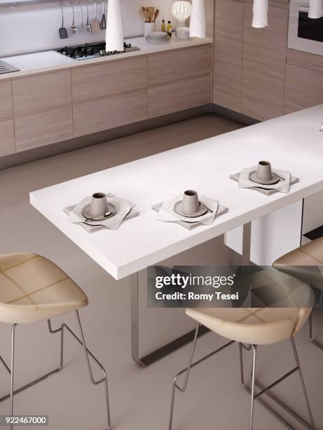 modern kitchen - porto san giorgio stock pictures, royalty-free photos & images