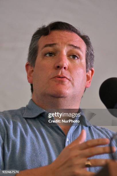 Senator Ted Cruz rallies for a change in the renewable fuel standard during a visit of the bankrupt refinery of Philadelphia Energy Solutions, in...