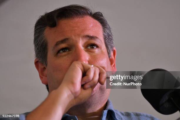 Senator Ted Cruz rallies for a change in the renewable fuel standard during a visit of the bankrupt refinery of Philadelphia Energy Solutions, in...