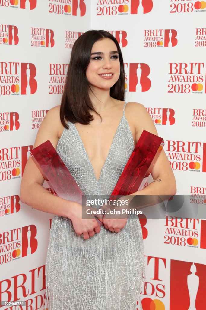 The BRIT Awards 2018 - Winners Room