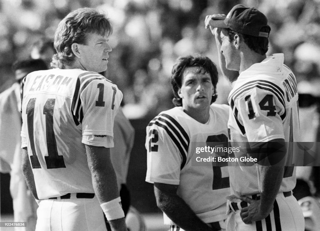 New England Patriots Tony Eason, Doug Flutie And Steve Grogan