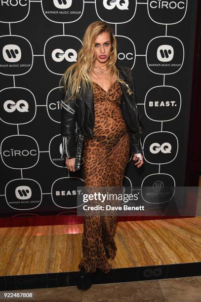 Alice Dellal attends the Brits Awards 2018 After Party hosted by Warner Music Group, Ciroc and British GQ at Freemasons Hall on February 21, 2018 in...