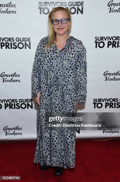 Patricia Arquette attends "Survivors Guide To Prison" New York Premiere at The Landmark at 57 West on February 21, 2018 in New York City.