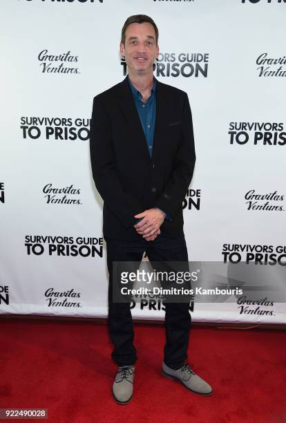 Steve DeVore attends "Survivors Guide To Prison" New York Premiere at The Landmark at 57 West on February 21, 2018 in New York City.