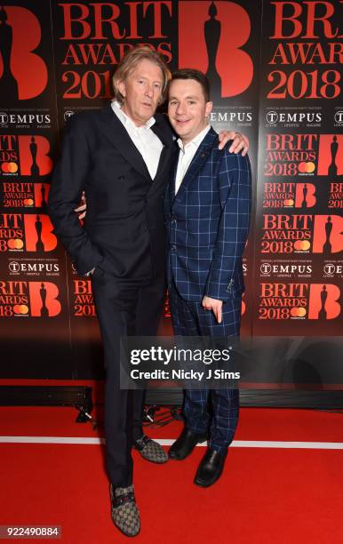 Per M. Hansen and Paul Garbett attend The BRIT Awards 2018 after-party, hosted by Tempus magazine, at The Intercontinental Hotel, The o2, on February...