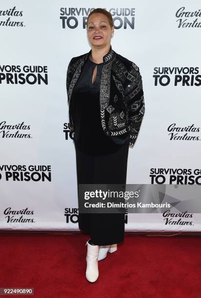 Donna Hylton attends "Survivors Guide To Prison" New York Premiere at The Landmark at 57 West on February 21, 2018 in New York City.