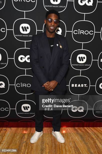 Tinie Tempah attends the Brits Awards 2018 After Party hosted by Warner Music Group, Ciroc and British GQ at Freemasons Hall on February 21, 2018 in...