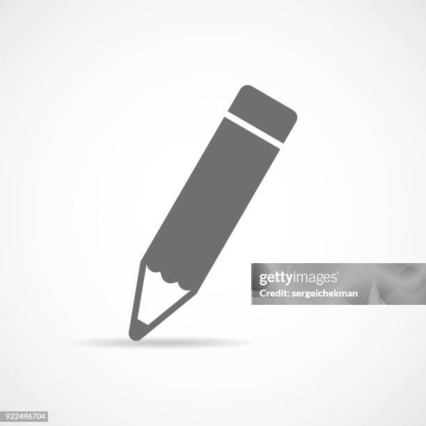 pencil icon. vector illustration - pencil icon stock illustrations